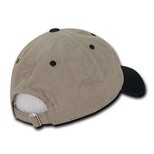 Decky Relaxed Soft Low Crown Dad Washed Cotton Polo Vintage 6 Panel Caps Hats