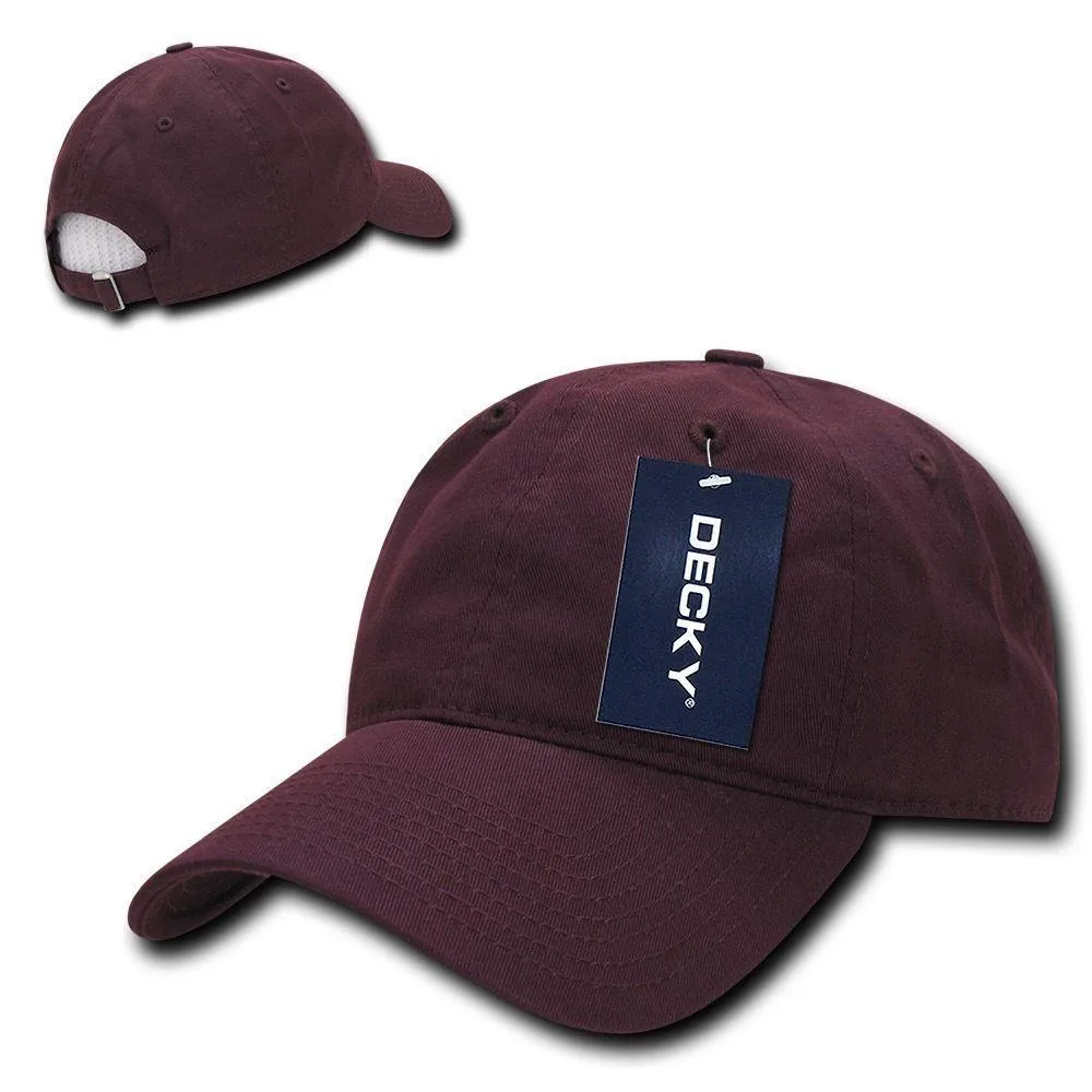 Decky Relaxed Soft Low Crown Dad Washed Cotton Polo Vintage 6 Panel Caps Hats