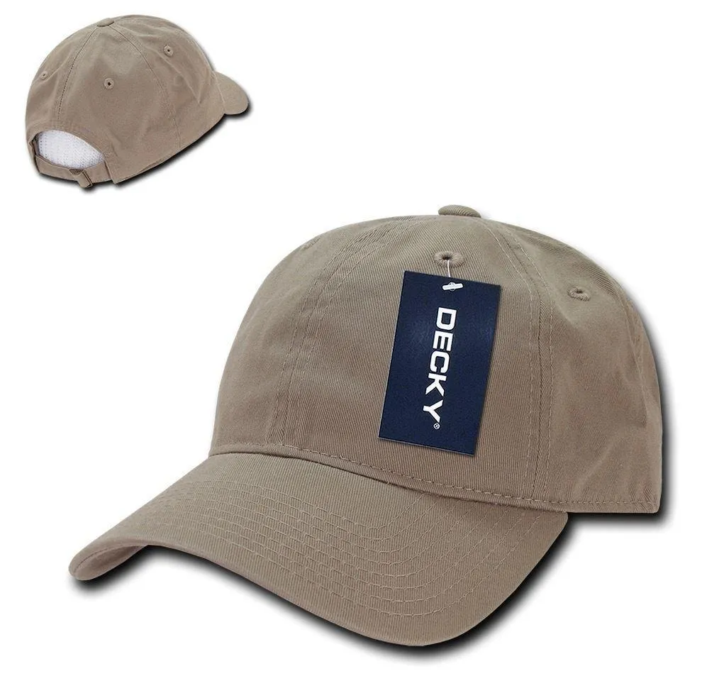 Decky Relaxed Soft Low Crown Dad Washed Cotton Polo Vintage 6 Panel Caps Hats