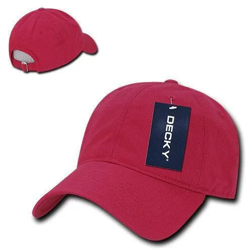 Decky Relaxed Soft Low Crown Dad Washed Cotton Polo Vintage 6 Panel Caps Hats