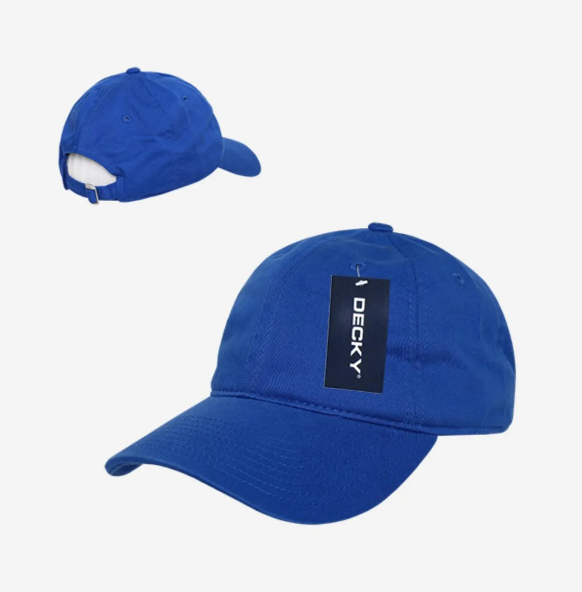 Decky Relaxed Soft Low Crown Dad Washed Cotton Polo Vintage 6 Panel Caps Hats