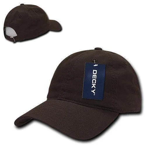 Decky Relaxed Soft Low Crown Dad Washed Cotton Polo Vintage 6 Panel Caps Hats