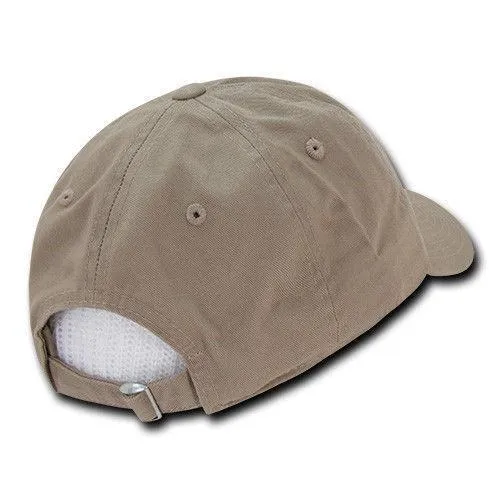 Decky Relaxed Soft Low Crown Dad Washed Cotton Polo Vintage 6 Panel Caps Hats