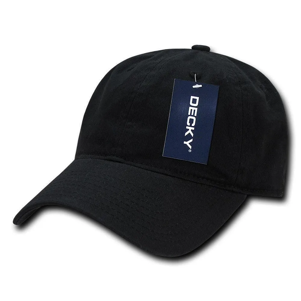 Decky Relaxed Soft Low Crown Dad Washed Cotton Polo Vintage 6 Panel Caps Hats