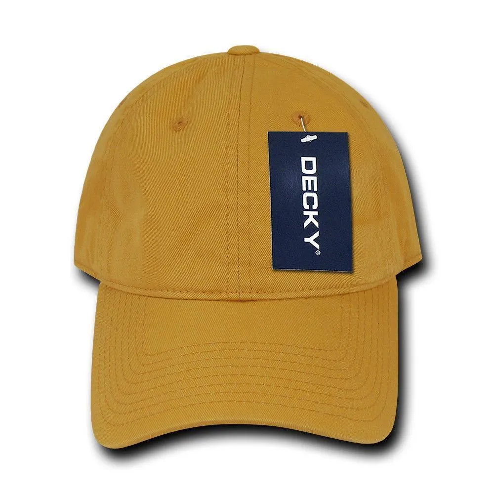 Decky Relaxed Soft Low Crown Dad Washed Cotton Polo Vintage 6 Panel Caps Hats