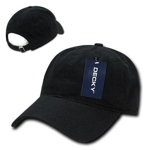 Decky Relaxed Soft Low Crown Dad Washed Cotton Polo Vintage 6 Panel Caps Hats