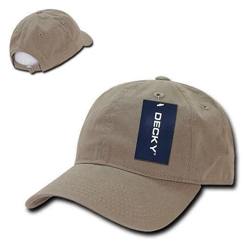 Decky Relaxed Soft Low Crown Dad Washed Cotton Polo Vintage 6 Panel Caps Hats