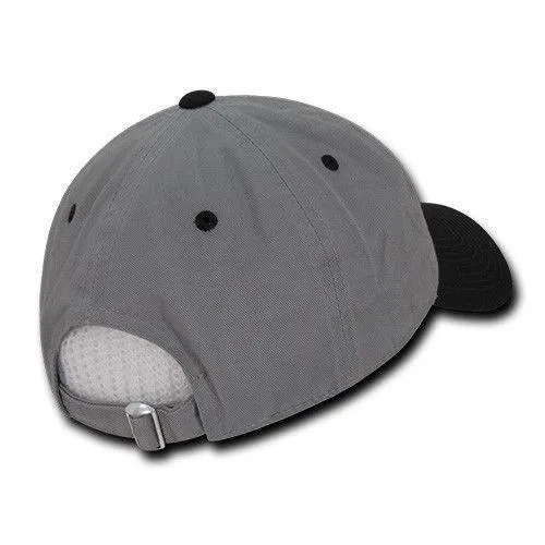 Decky Relaxed Soft Low Crown Dad Washed Cotton Polo Vintage 6 Panel Caps Hats