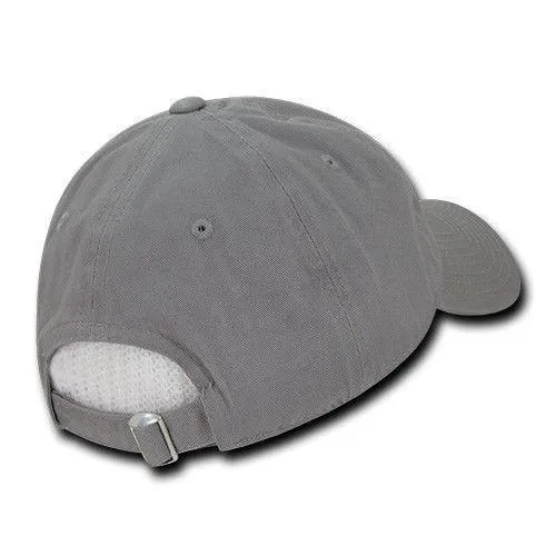Decky Relaxed Soft Low Crown Dad Washed Cotton Polo Vintage 6 Panel Caps Hats
