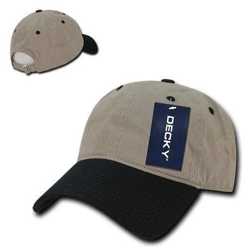 Decky Relaxed Soft Low Crown Dad Washed Cotton Polo Vintage 6 Panel Caps Hats