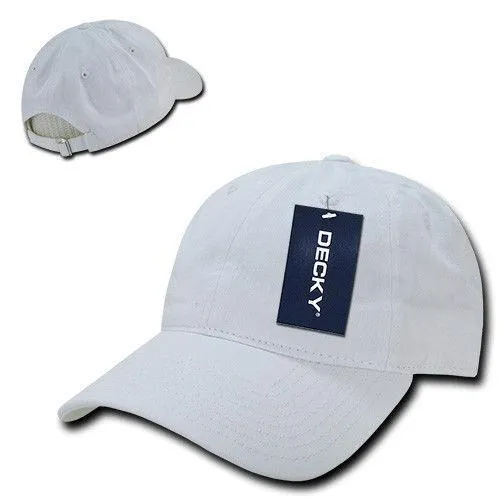 Decky Relaxed Soft Low Crown Dad Washed Cotton Polo Vintage 6 Panel Caps Hats