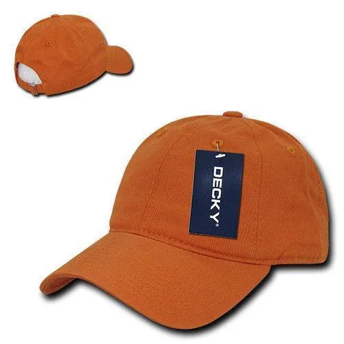 Decky Relaxed Soft Low Crown Dad Washed Cotton Polo Vintage 6 Panel Caps Hats