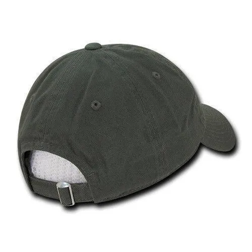Decky Relaxed Soft Low Crown Dad Washed Cotton Polo Vintage 6 Panel Caps Hats