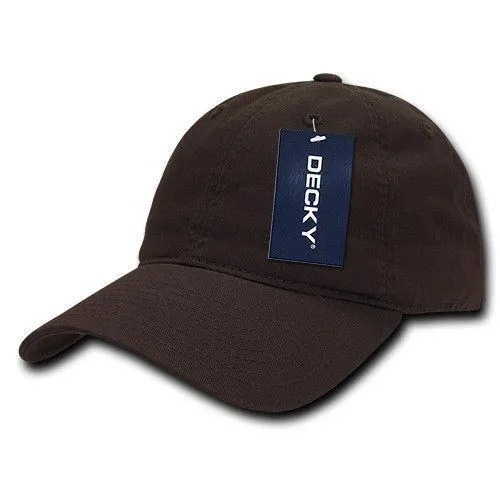 Decky Relaxed Soft Low Crown Dad Washed Cotton Polo Vintage 6 Panel Caps Hats