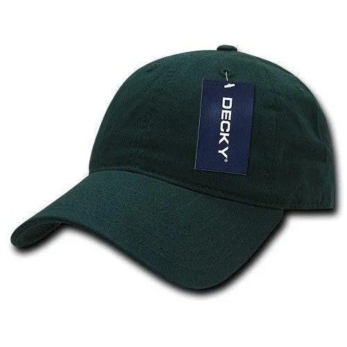 Decky Relaxed Soft Low Crown Dad Washed Cotton Polo Vintage 6 Panel Caps Hats