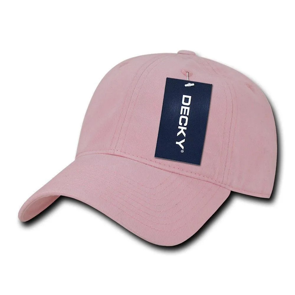 Decky Relaxed Soft Low Crown Dad Washed Cotton Polo Vintage 6 Panel Caps Hats