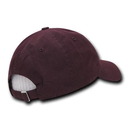 Decky Relaxed Soft Low Crown Dad Washed Cotton Polo Vintage 6 Panel Caps Hats