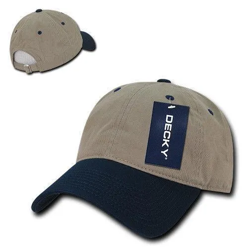 Decky Relaxed Soft Low Crown Dad Washed Cotton Polo Vintage 6 Panel Caps Hats
