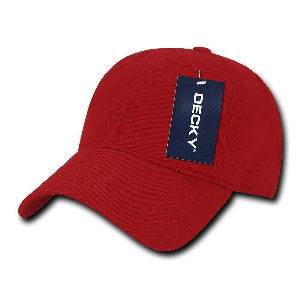 Decky Relaxed Soft Low Crown Dad Washed Cotton Polo Vintage 6 Panel Caps Hats