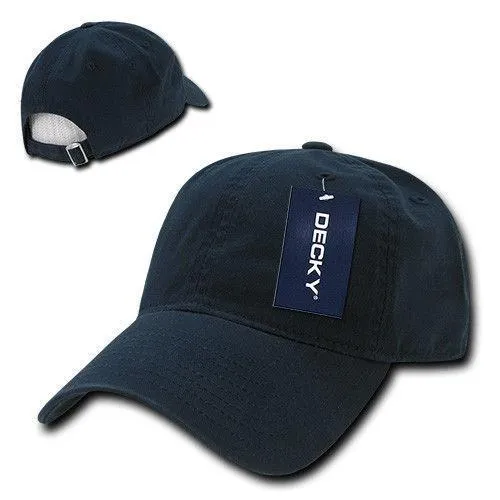 Decky Relaxed Soft Low Crown Dad Washed Cotton Polo Vintage 6 Panel Caps Hats