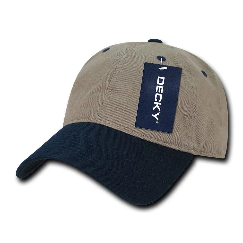 Decky Relaxed Soft Low Crown Dad Washed Cotton Polo Vintage 6 Panel Caps Hats