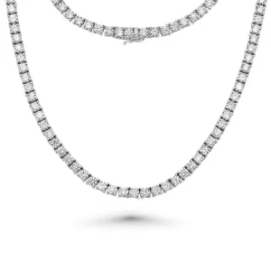 Diamond Tennis Necklace (32.00 ct.) 4.80 mm 4-Prongs Setting in 14K Gold