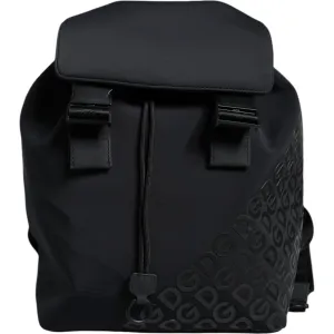 Dolce & Gabbana Black DG Mania Neoprene Travel Back Pack Bag