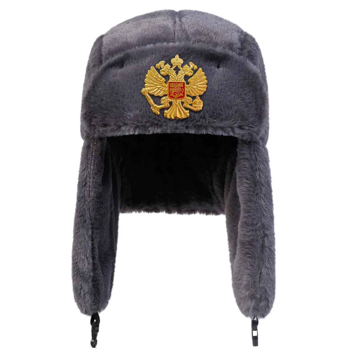 Double Headed Eagle Winter Ski Hat Unisex Earflap Bomber Hat For Outdoor Snow Activities