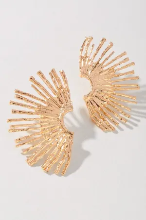 Fanfare Stud Earrings/ Gold