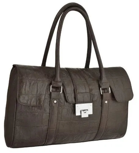 Faux Leather Satchel Bag