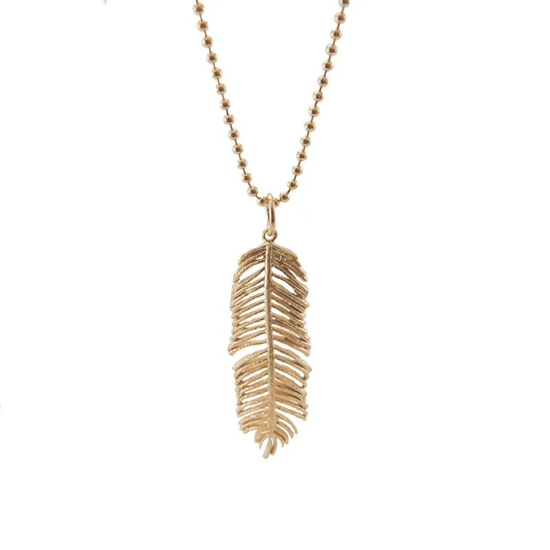 Fern Leaf Rose Gold Sterling Silver Medium Length Necklace