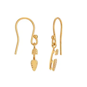 Gold Ice Skating Blade Hook Earrings