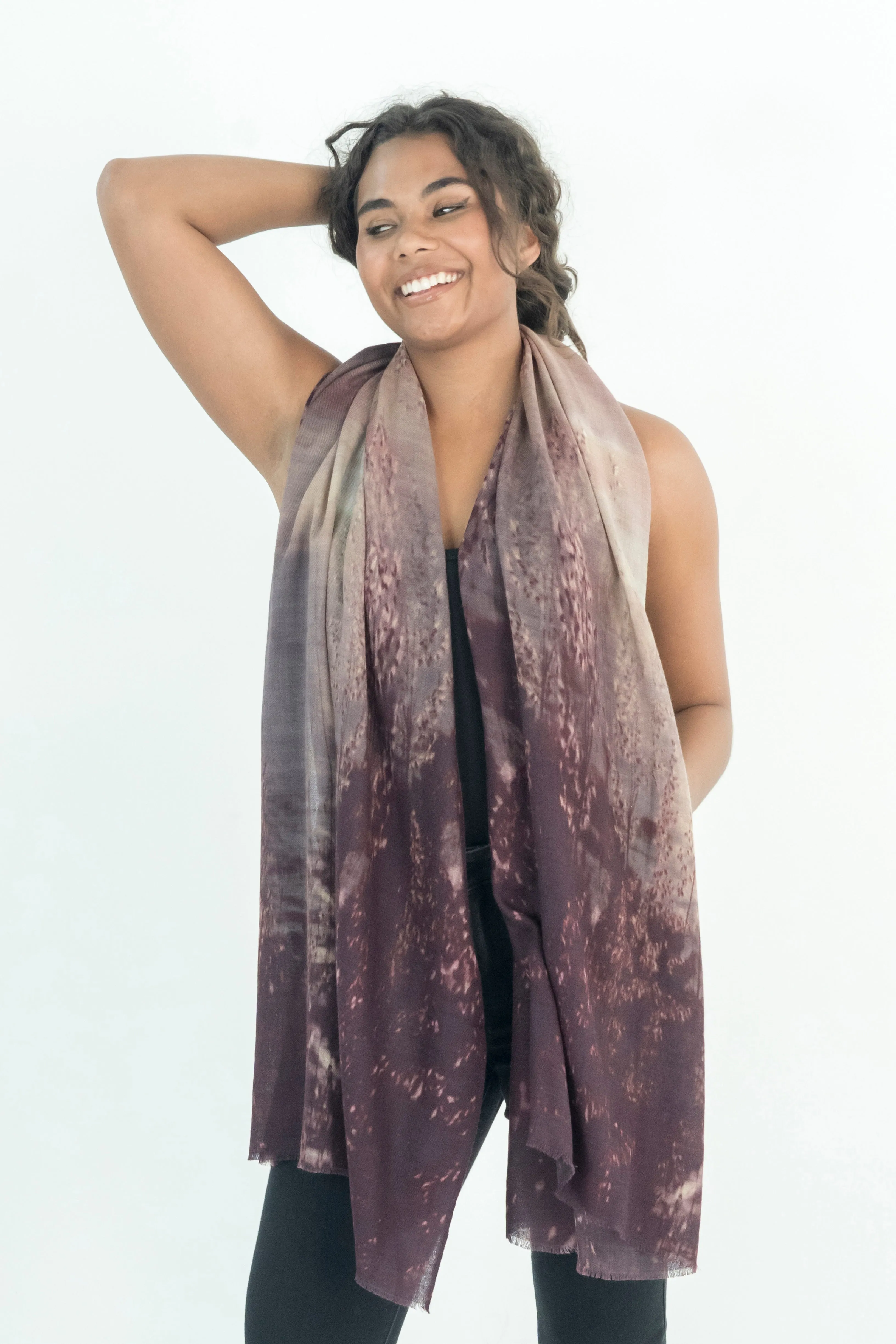 GOLDEN SUNSET WOOL & SILK SCARF