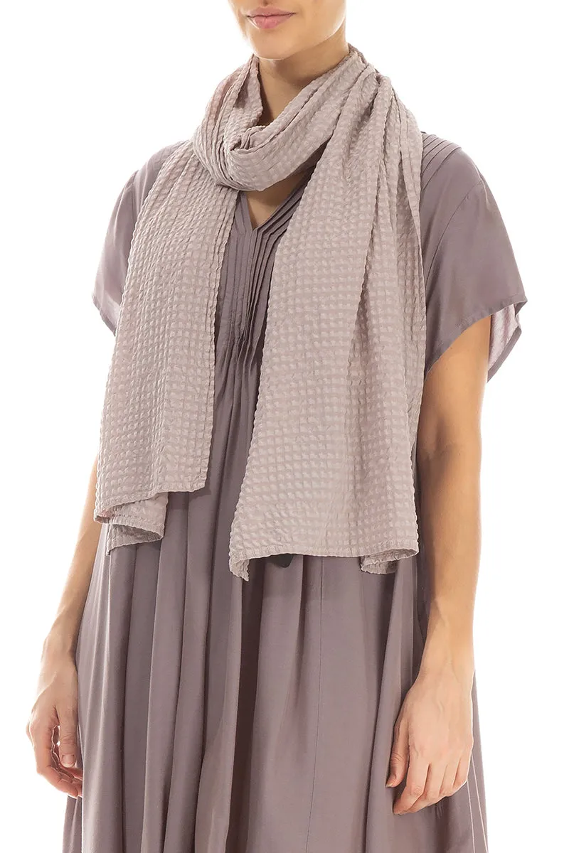 Greige Textured Silk Scarf