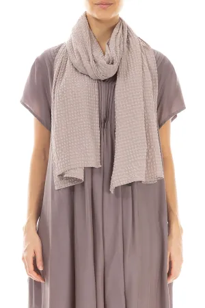 Greige Textured Silk Scarf