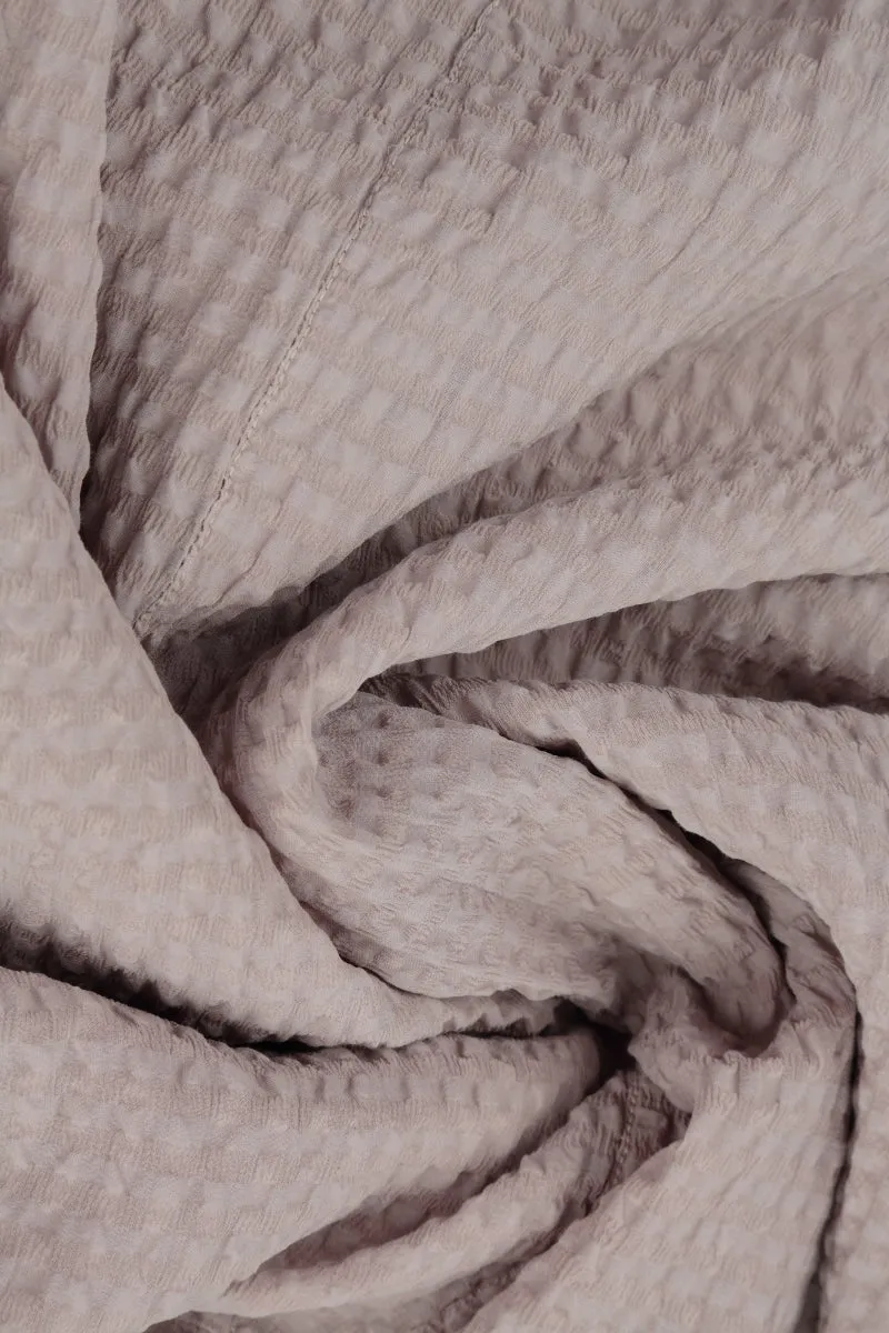 Greige Textured Silk Scarf