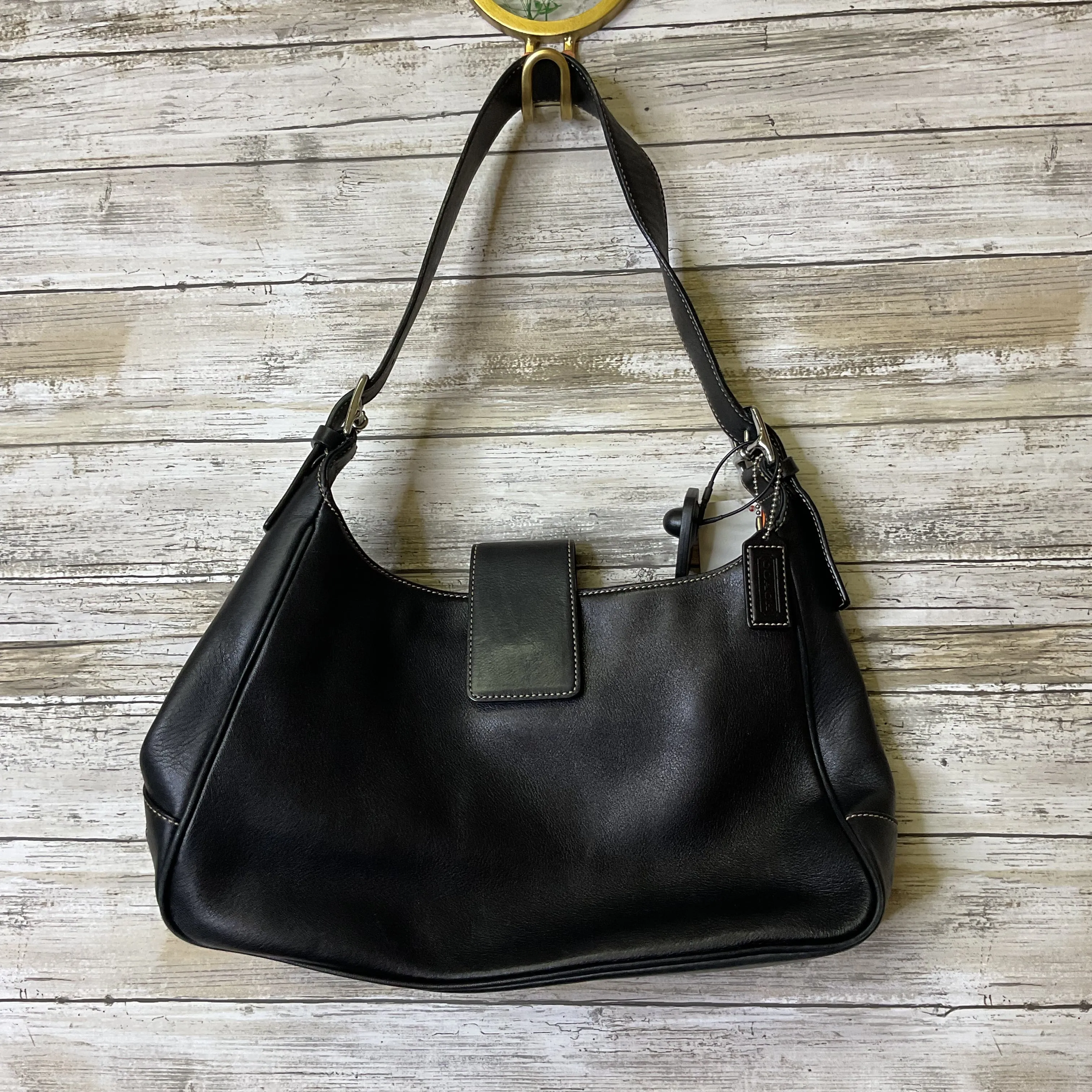 Handbag Designer By Coach In Black, Size:Small