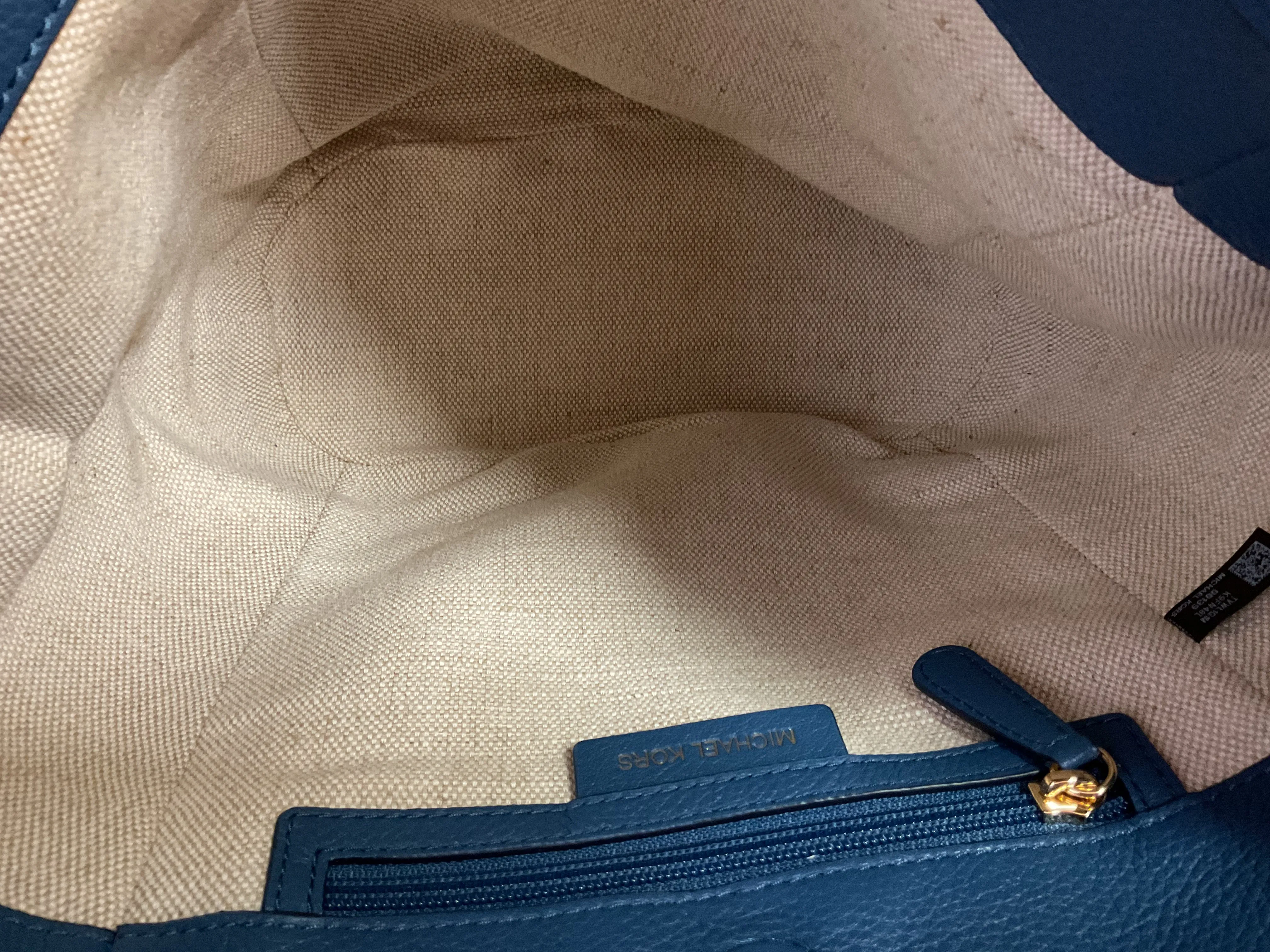 Handbag Designer By Michael Kors In Blue, Size:Medium