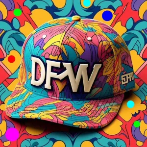 HATS-Streetwear-Cityscape.7: DFW-Dallas Fort-Worth-Abstract Colors