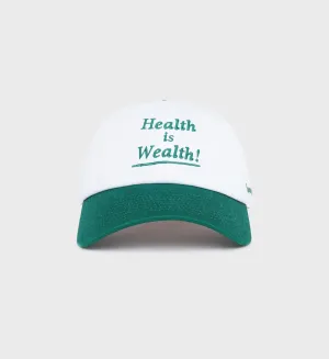 Health Is Wealth Hat - White/Alpine