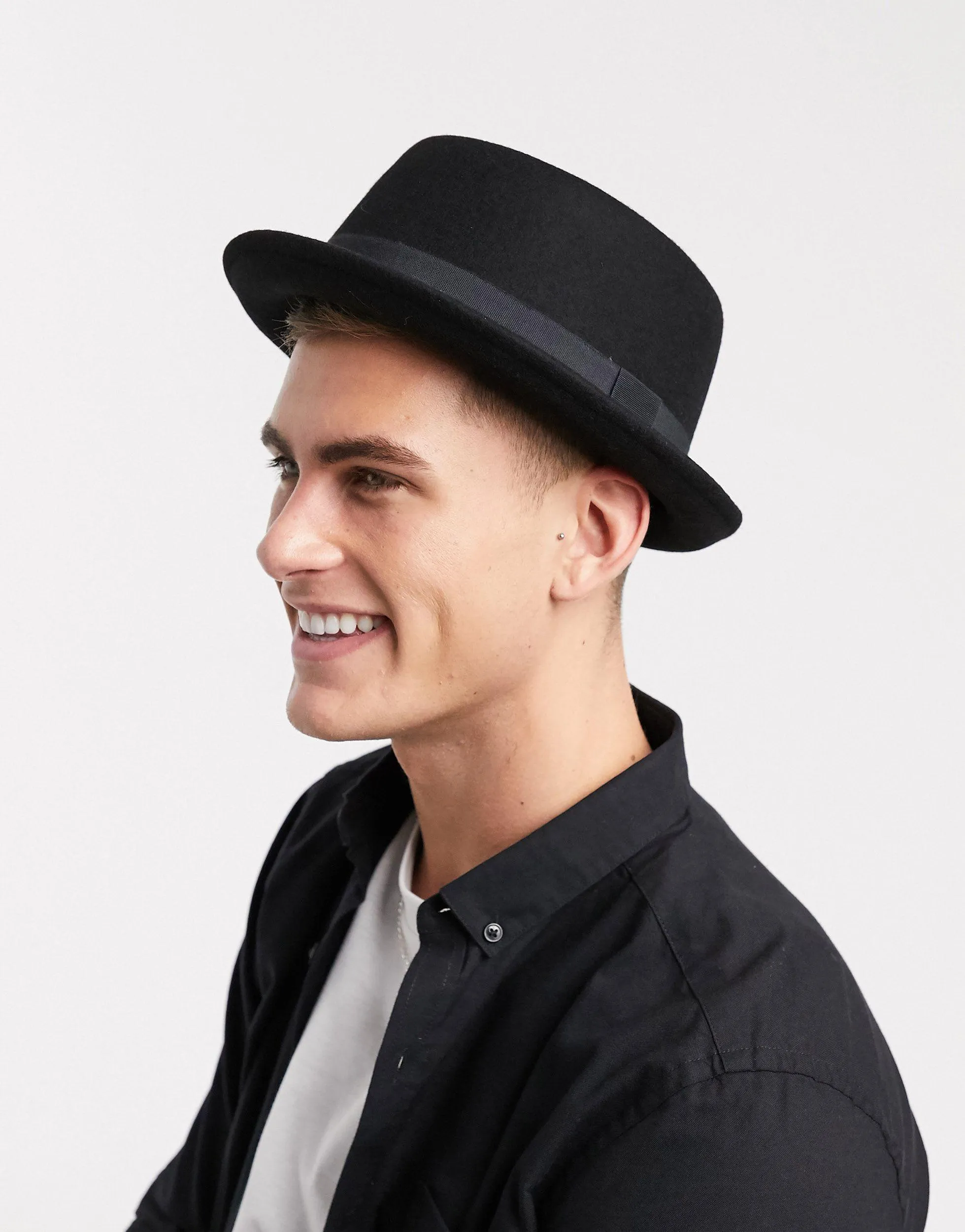 Hills Hats - Black Felt Pork Pie