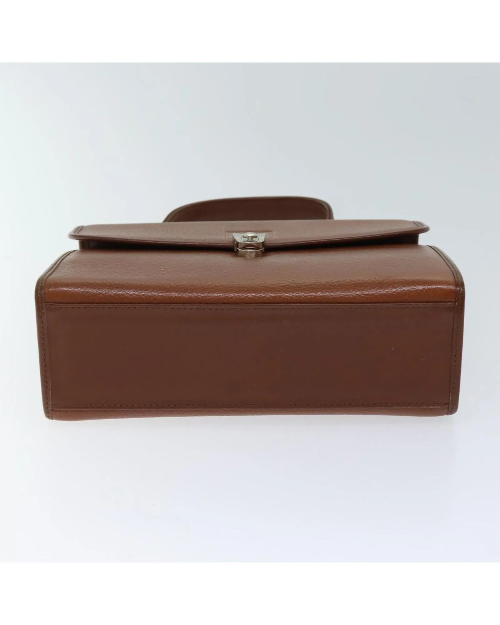 Leather 2-Way Hand Bag in Brown