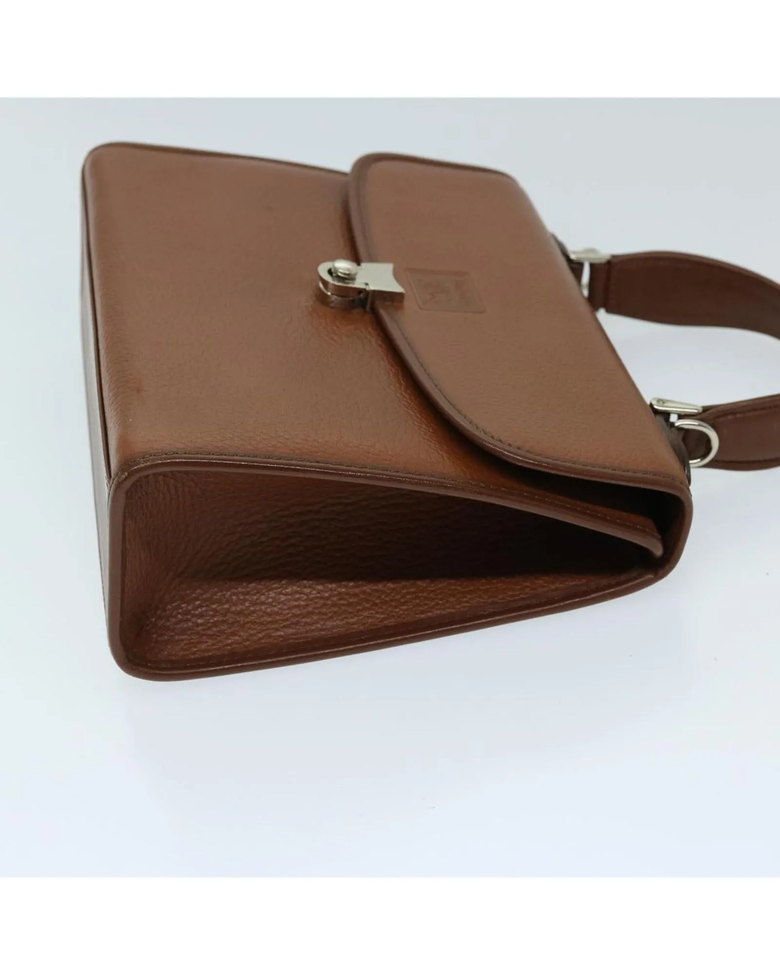 Leather 2-Way Hand Bag in Brown