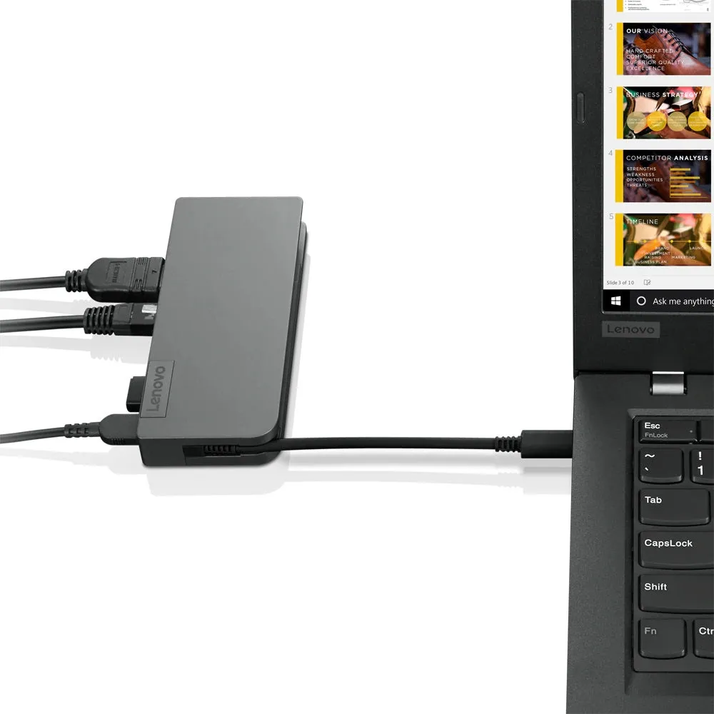 Lenovo Powered Usb-C Travel Hub - Docking Station - Usb-C - Vga, Hdmi - Campus - Worldwide - For Thinkpad X1 Yoga Gen 8