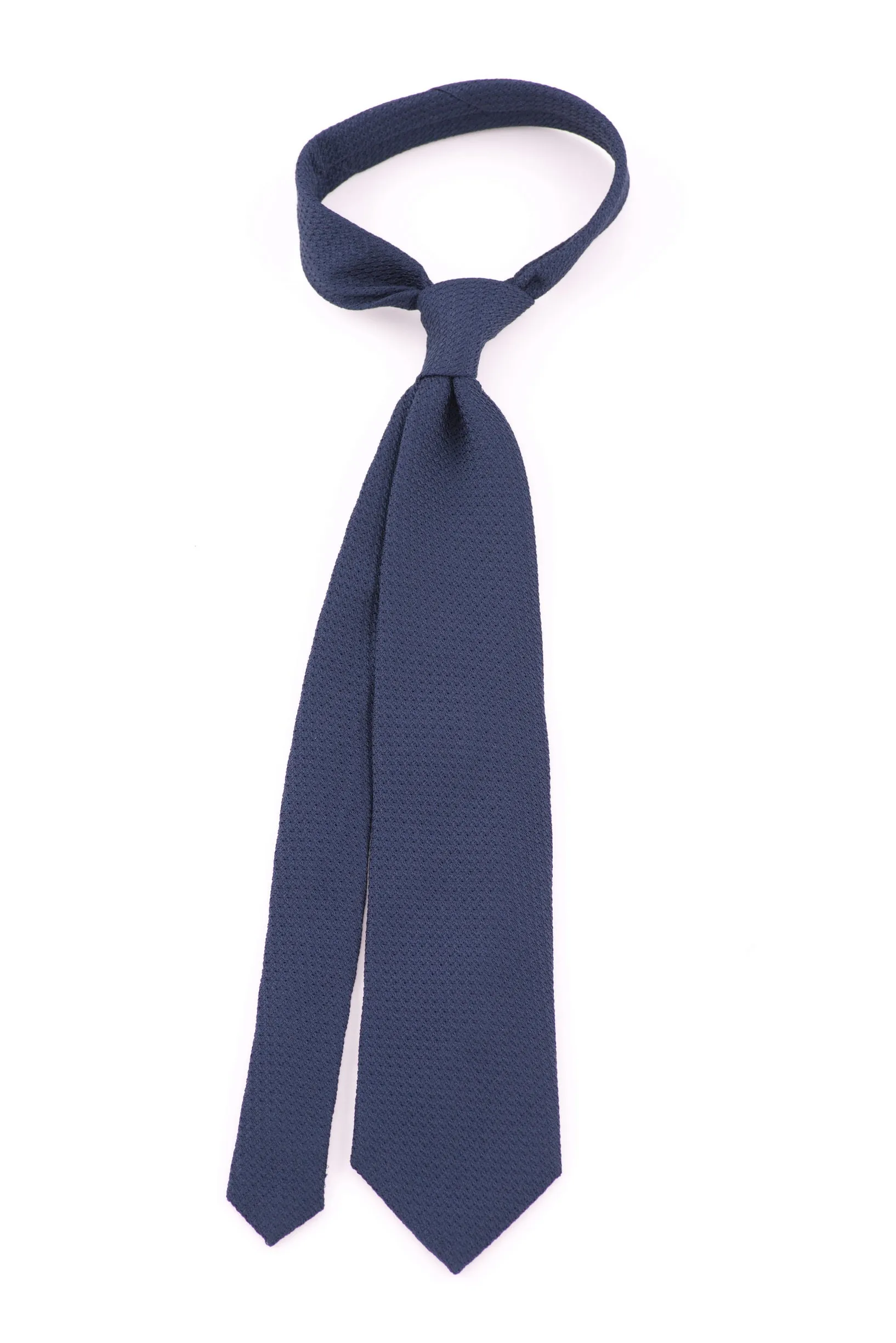 Navy Blue Grenadine Silk Tie