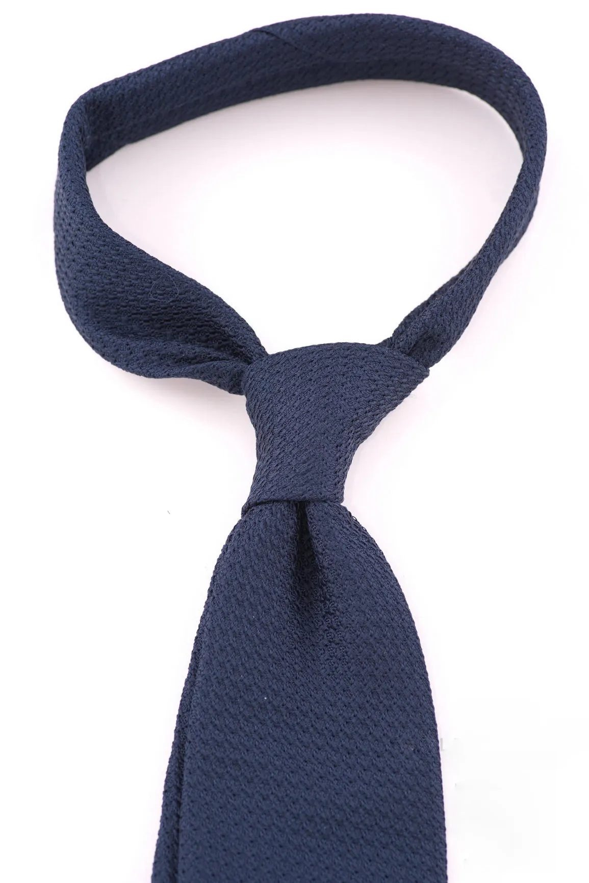 Navy Blue Grenadine Silk Tie