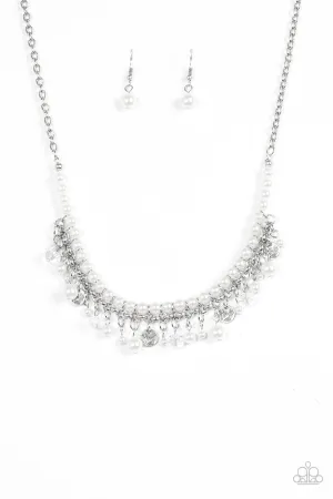Paparazzi Necklace ~ Glamour Trove - White