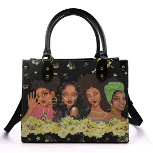 Proud Black Girl Leather Handbag