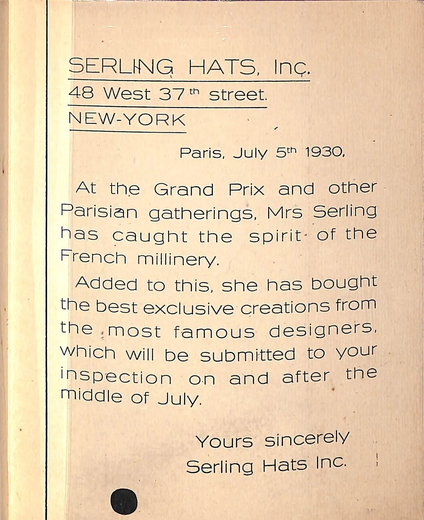 "Serling Hats" (SOLD)