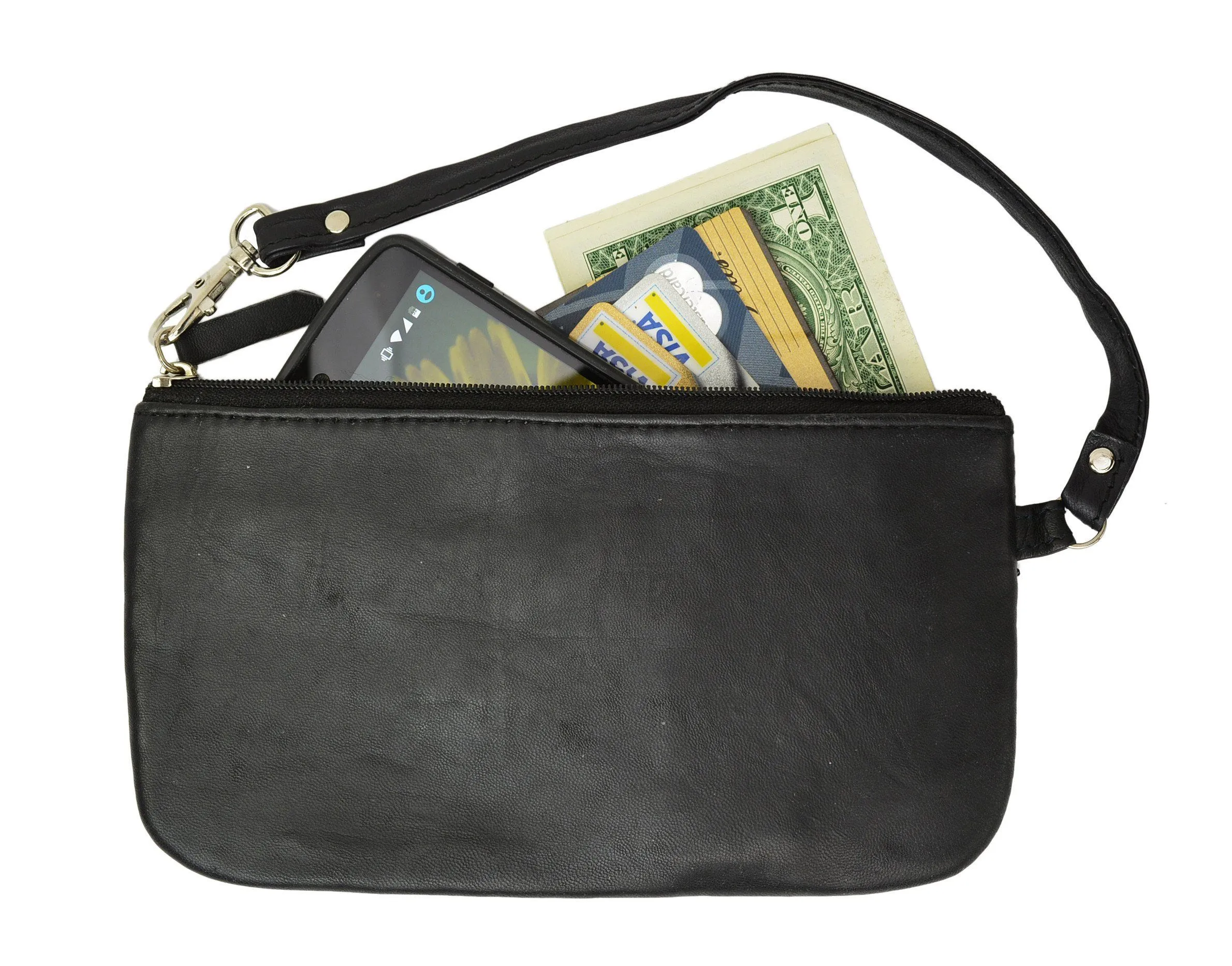 RFID Black Mini Size Wristlet